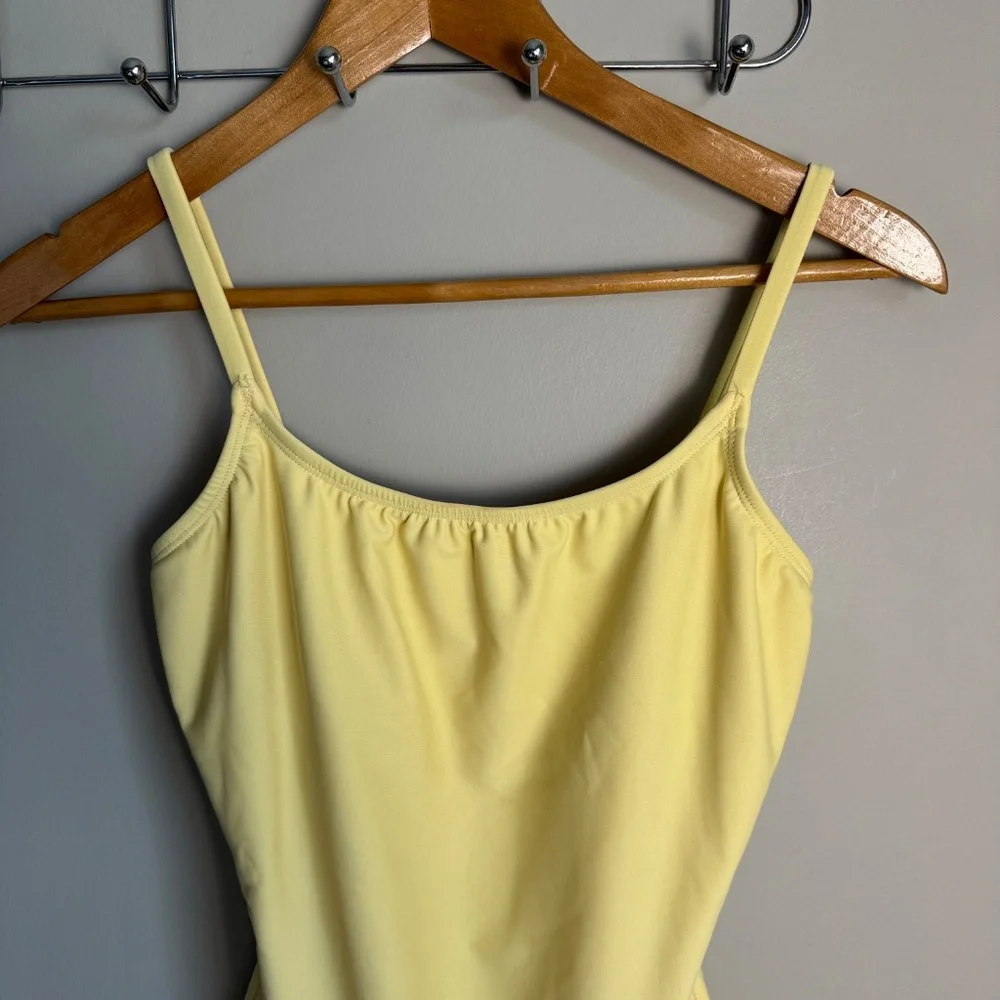 Talbots Women's Classic One Piece Swimsuit Yellow Size 12L Beach Pool Vacation - Picture 3 of 15